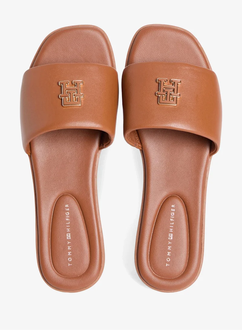 TOMMY HILFIGER  Leather Monogram Strap Mules for Women | Best Price UAE